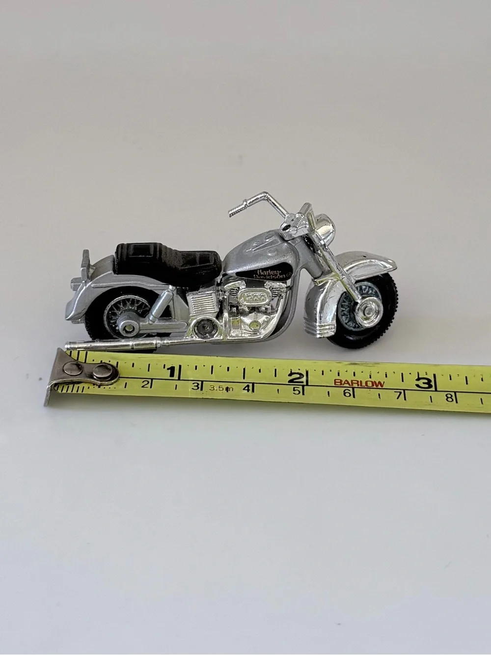 Vintage Harley Davidson 1/66 Matchbox Silver & Black Diecast Motorcycle